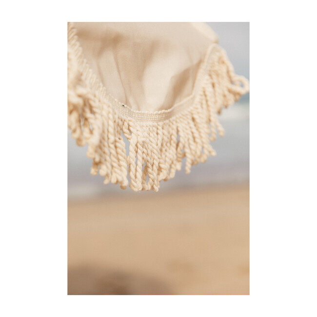 Beach Umbrella, Cream & White - Umbrellas - 3