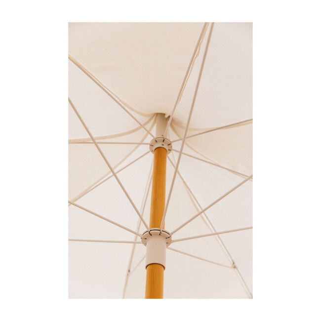 Beach Umbrella, Cream & White - Umbrellas - 4