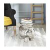 Ceramic Elephant Stool, Silver - Accent Seating - 4