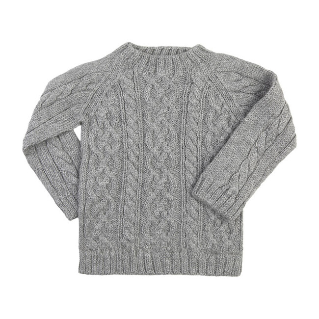 Cable Knit Sweater, Gray