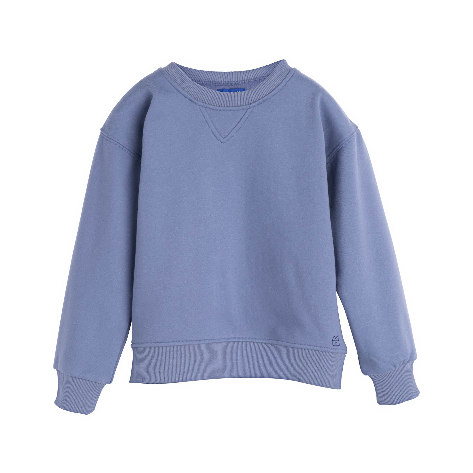 dusty blue sweatshirt