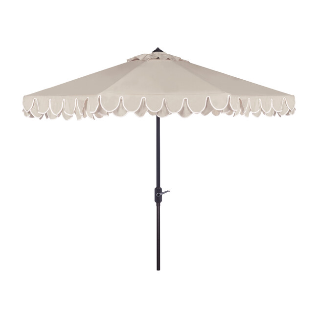 Doubled Petals Patio Umbrella, Beige