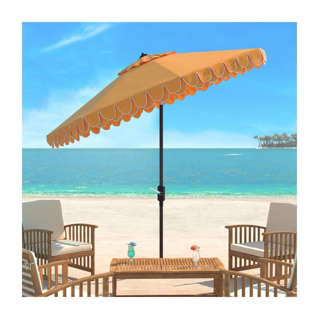 Doubled Petals Patio Umbrella, Yellow