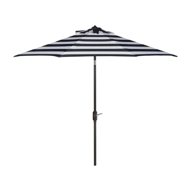 Iris Stripe Patio Umbrella, Navy/White