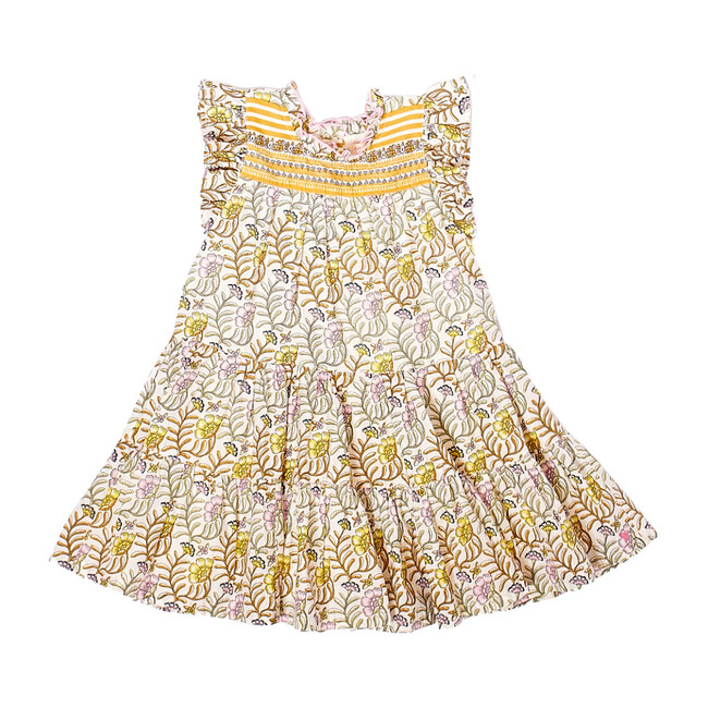 Kalani Dress, White Vine Floral
