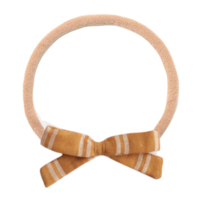 Small Bow , Mustard Stripe