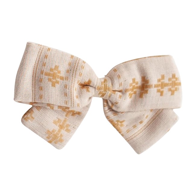 Big Bow, Mustard Jacquard