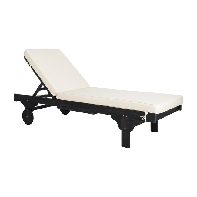 Newport Lounge Chair, Black Eucalyptus/Beige