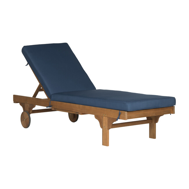 Newport Lounge Chair, Acacia/Beige