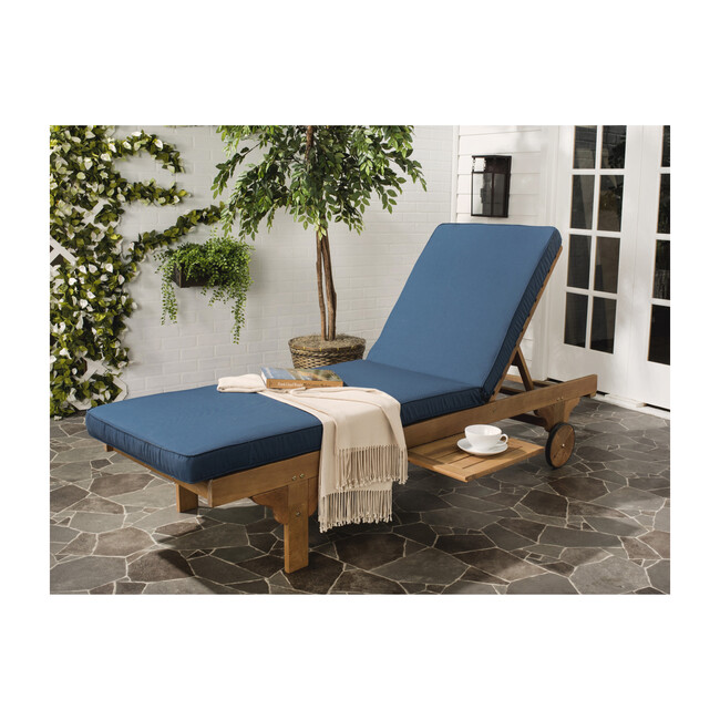 Newport Lounge Chair, Acacia/Beige