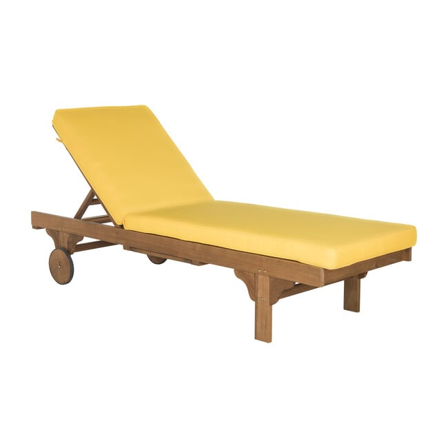 Newport Lounge Chair, Acacia/Yellow