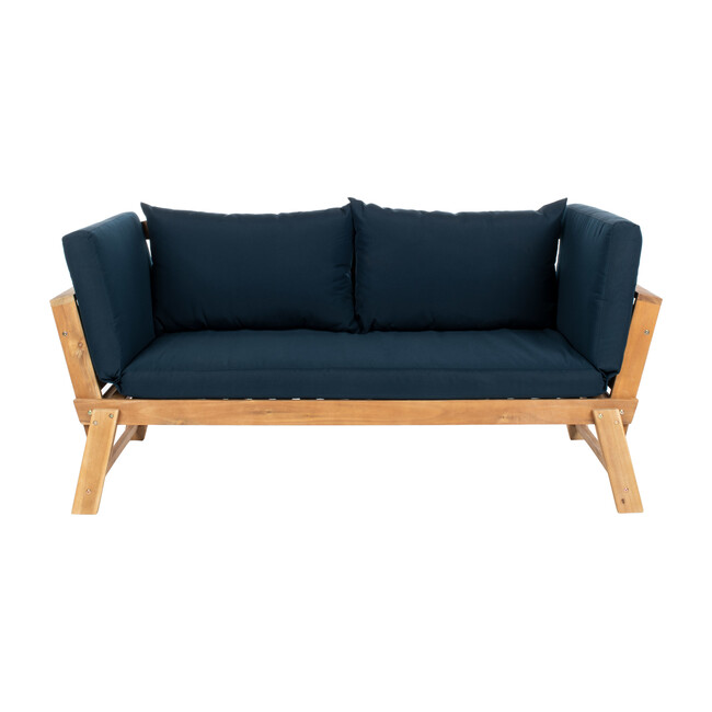 Tandra Outdoor Daybed, Natural Acacia/Navy