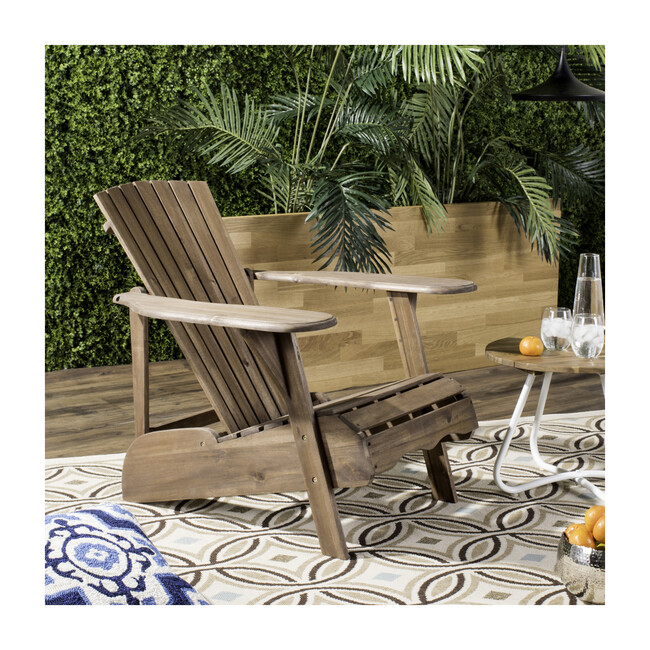 Mopani Adirondack Outdoor Chair, Rustic Brown