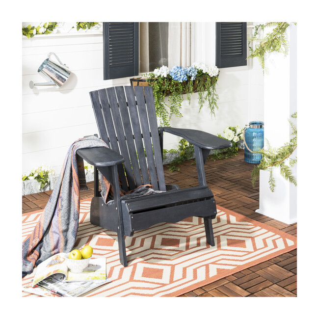 Mopani Adirondack Outdoor Chair, Slate Grey