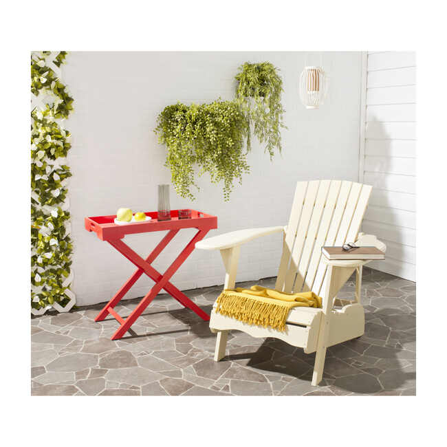 Mopani Adirondack Outdoor Chair, Soft Off-White