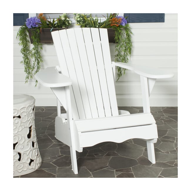 Mopani Adirondack Outdoor Chair, Clean White