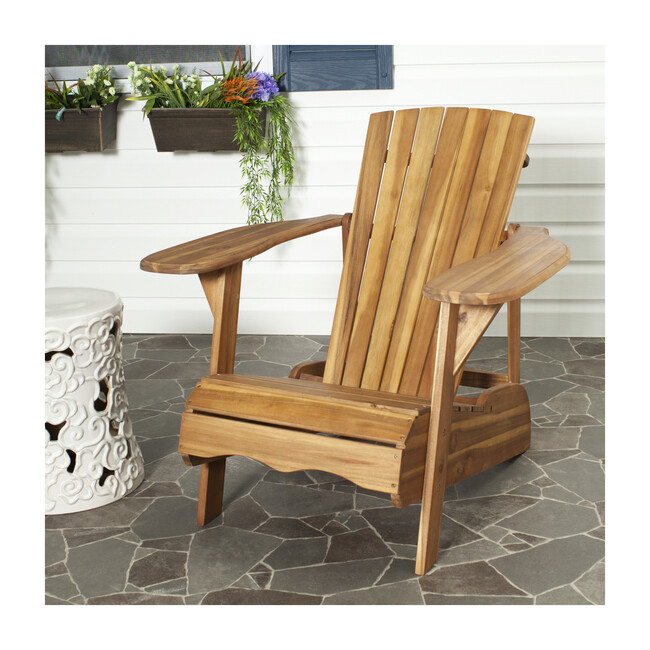 Mopani Adirondack Outdoor Chair, Rich Natural
