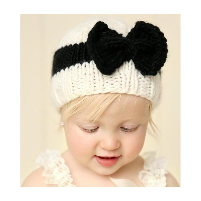 Sabrina Bow, Cream with Black