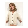 Leo Knit Cardigan, Cream Cotton - Cardigans - 2