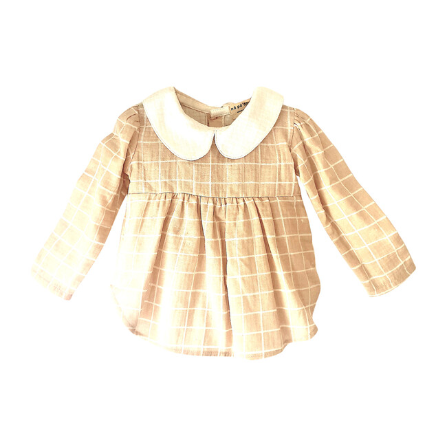 Juana Blouse, Nude Squares Gauze - Blouses - 1