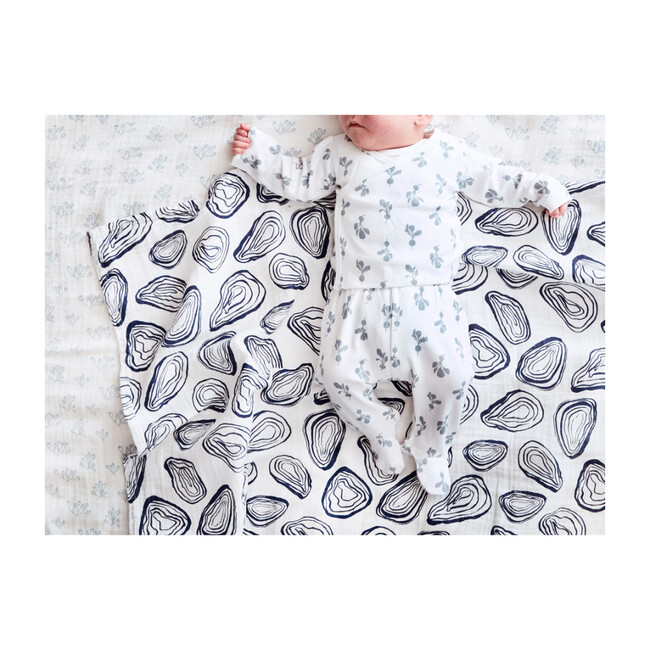 Organic Cotton Mini Radish Kimono Set, Bay Blue