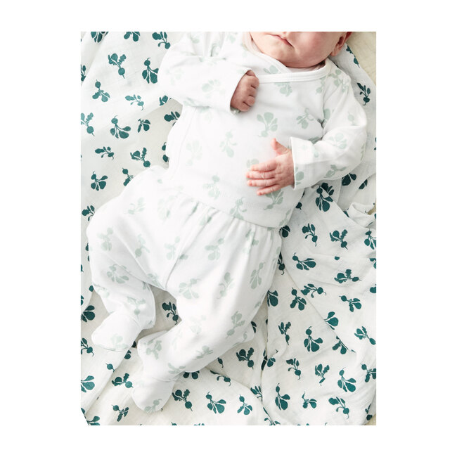 Organic Cotton Mini Radish Kimono Set, Agave