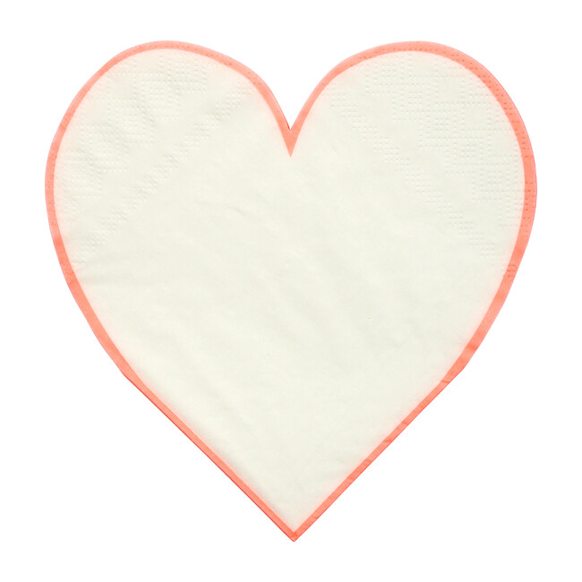 Coral Heart Outline Napkins - Tableware - 1