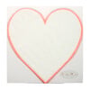 Coral Heart Outline Napkins - Tableware - 2