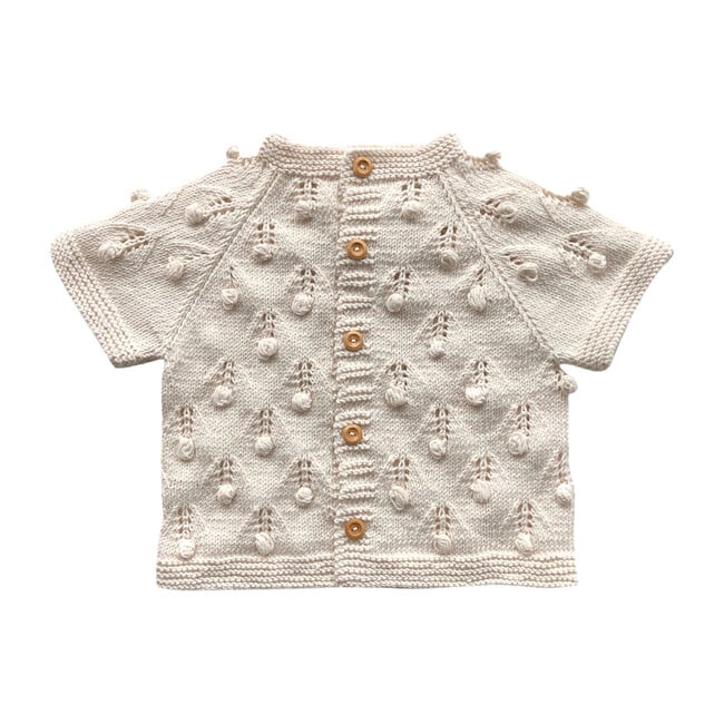 Handknit Bloom Sweater, Natural