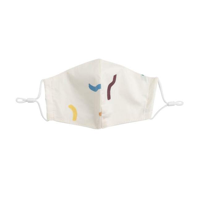 Kids Squiggles & Checks Mask Bundle, White Multi