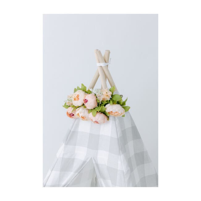 Rowan Play Tent, Grey Gingham
