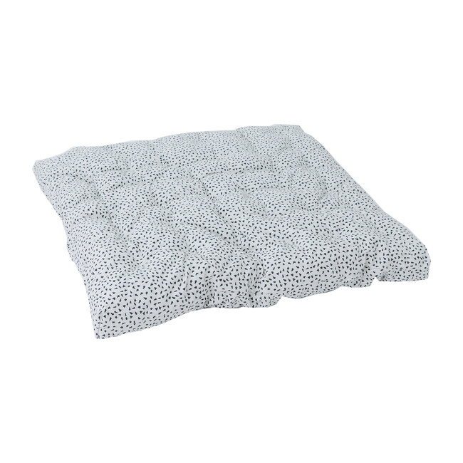 Padded Play Mattress, White/Black Spot