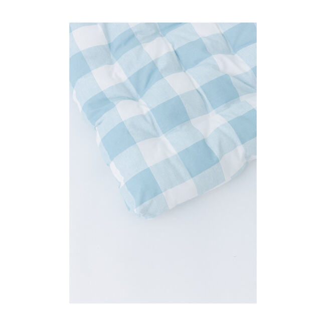 Padded Play Mattress, Blue Gingham