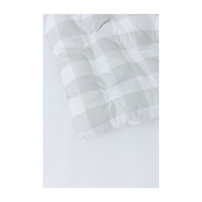 Padded Play Mattress, Grey Gingham