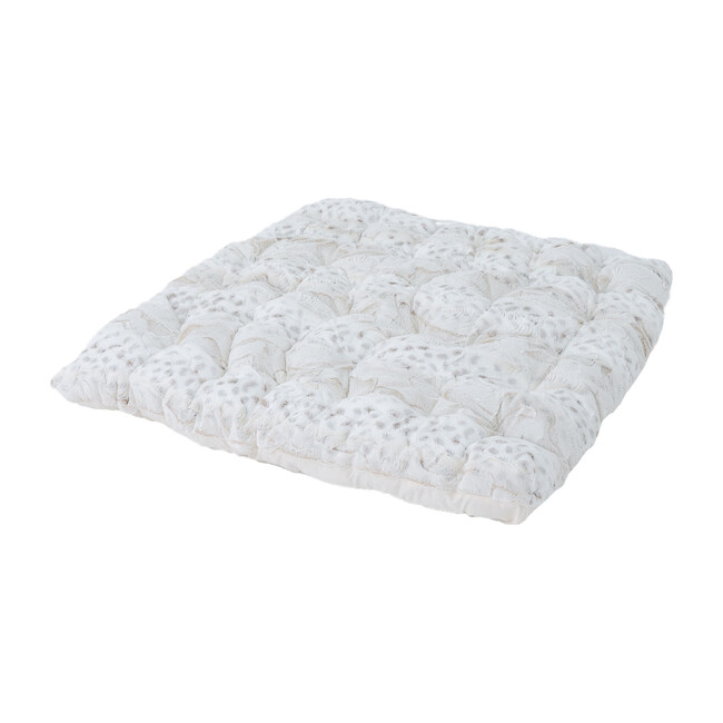 Cuddle Faux Fur Padded Play Mattress, Frosted Lynx