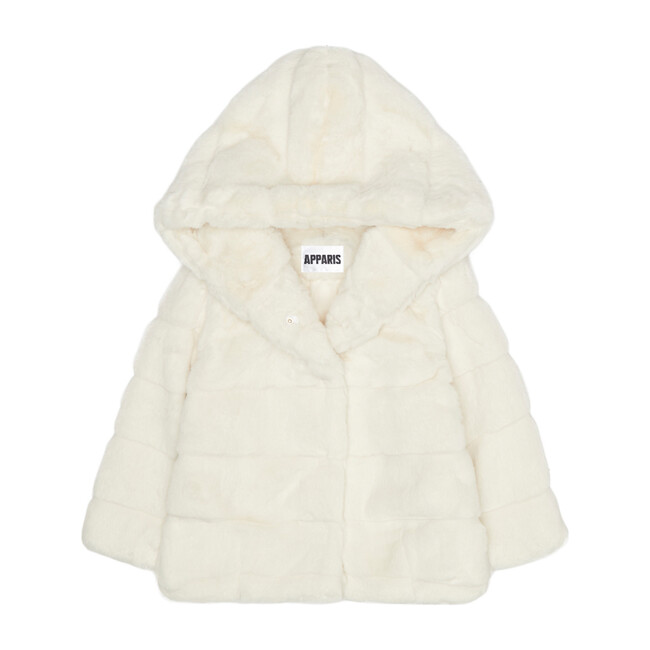 Goldie Faux Fur Jacket, Ivory