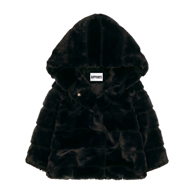 Goldie Faux Fur Jacket, Noir