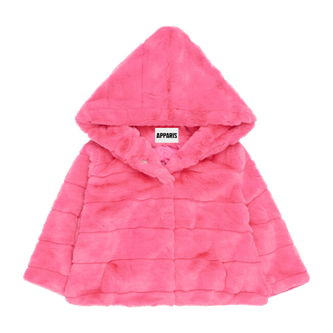 Goldie Faux Fur Jacket, Bubble Pink