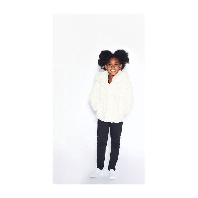 Goldie Faux Fur Jacket, Ivory