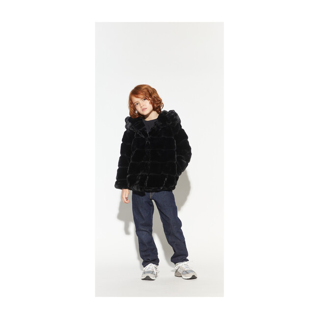 Goldie Faux Fur Jacket, Noir