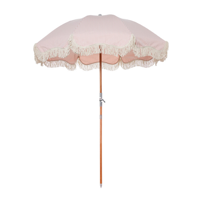 Premium Beach Umbrella, Lauren's Pink Stripe - Outdoor Home - 1