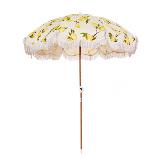 Holiday Lightweight Beach Umbrella, Vintage Lemons - What's New Shops