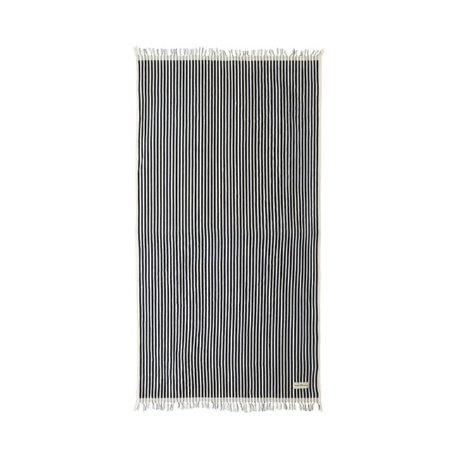 The Beach Towel, Lauren's Navy Stripe - Towels - 1