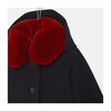 Faux Fur Collar Coat, Navy Blue