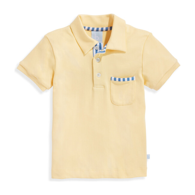 Pima Ward Polo, Yellow - Kids Boy Clothing Tops - Maisonette