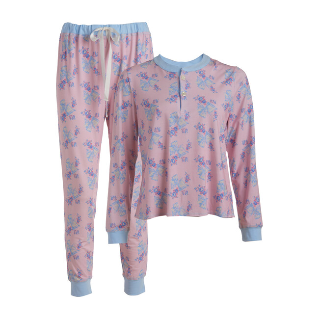 x Love Shack Fancy Rosa Beaux Kaia PJ Set, Candy Pink - Morgan Lane ...