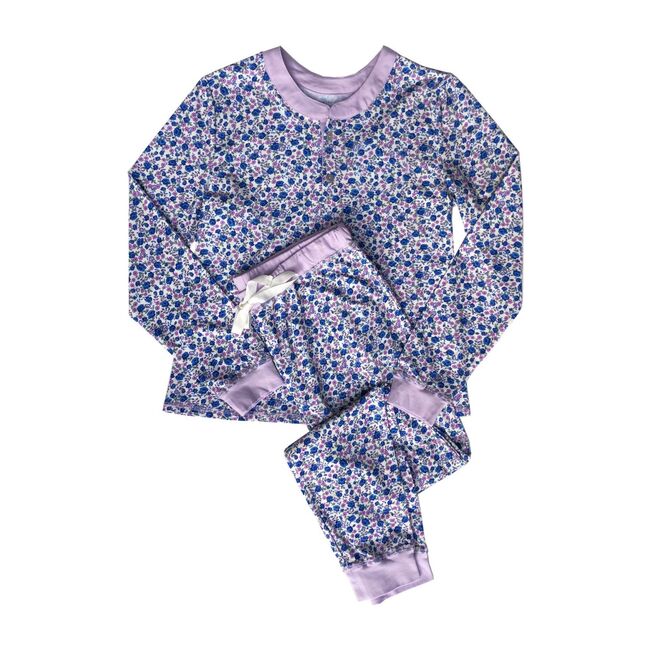 x Love Shack Fancy Coast Floral Kaia PJ Set, Crushed Blueberries