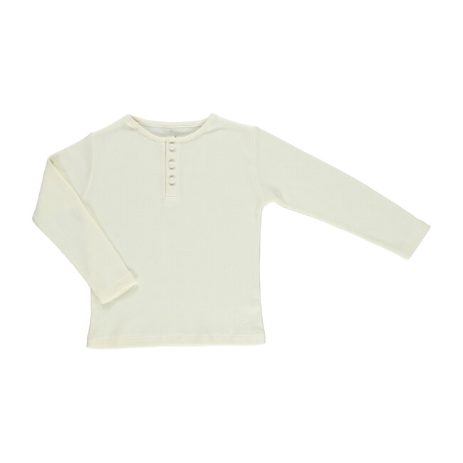 Organic Lumi Top, Ecru - Blouses - 1