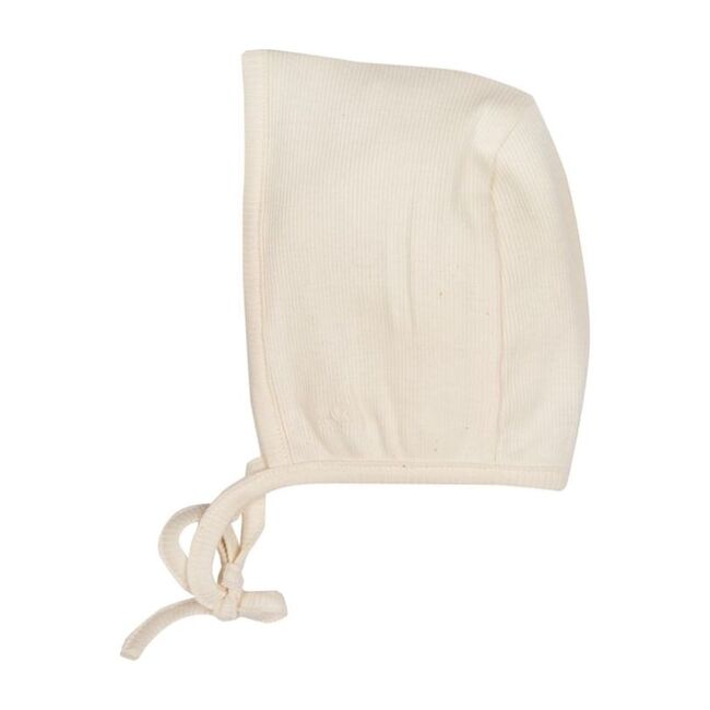 Organic Bebe Simple Bonnet, Ecru - Hats - 1