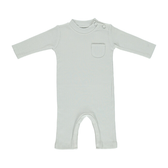 Organic Bebe Overalls, Feather Grey - Overalls - 1